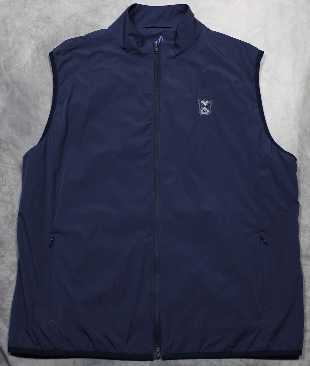 Johnnie-O Vest Mens Large Blue Axis Softshell Windbreaker Golf Twilight JMVT1500